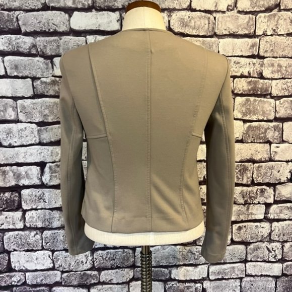 Apt. 9 Taupe Asymmetrical Zip Closure Jacket Size Small - Picture 5 of 8